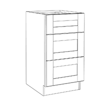 3-Drawer Base Cabinet
